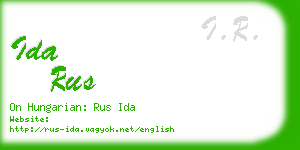 ida rus business card